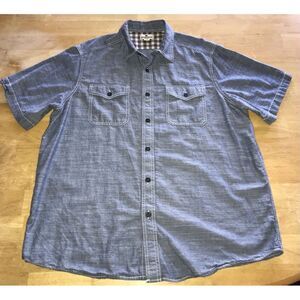 Woolrich Men's Blue Two Pocket Short Sleeve Button Up Shirt‎ Size XL